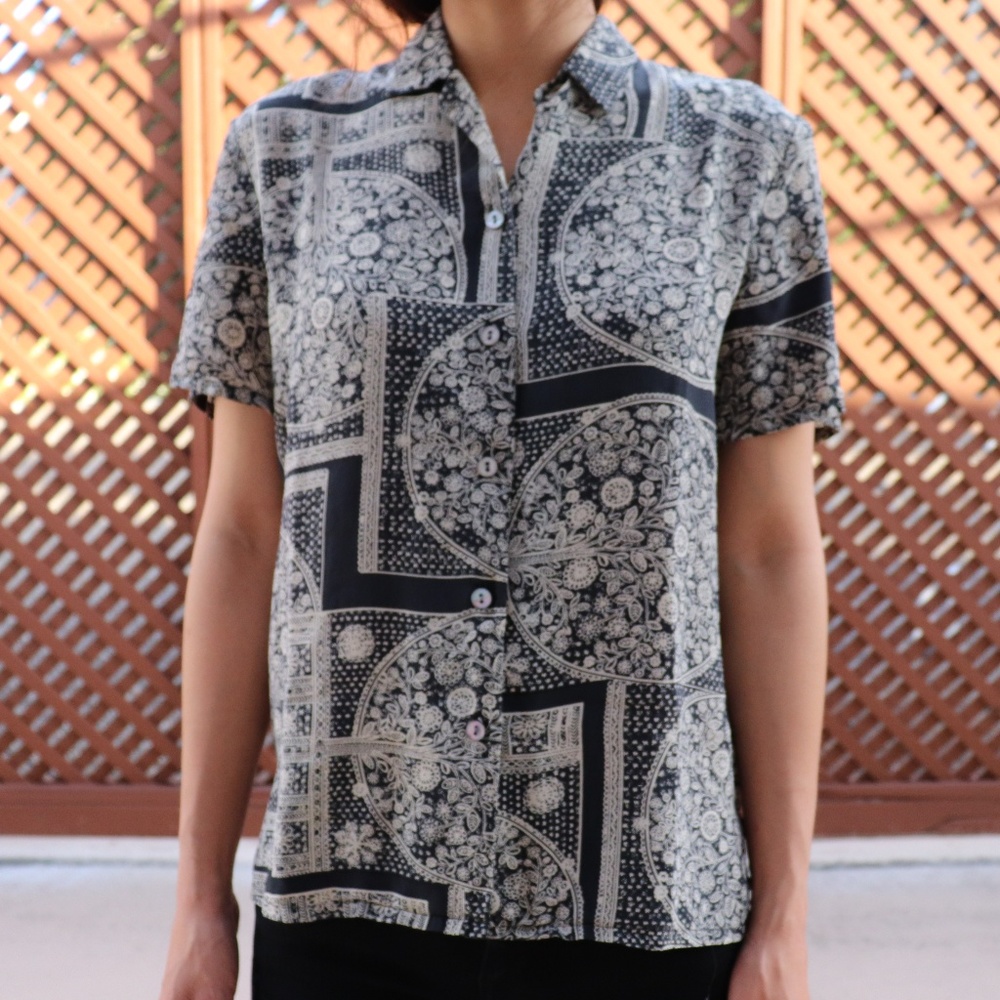 Silk Vintage Collared Shirt